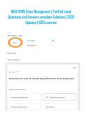 WGU D099 Sales Management &vert; Verified study Questions and Answers complete Solutions &vert; 2026 Updates &vert; 100&percnt; correct