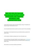 BSN 225 HESI RN Specialty Nursing Exam Review LATEST QUESTIONS AND VERIFIED ANSWERS 100- GUARANTEED PASS&period;