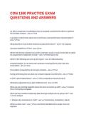CON 1300 PRACTICE EXAM QUESTIONS AND ANSWERS&period;