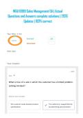 WGU D099 Sales Management OA &vert; Actual Questions and Answers complete solutions &vert; 2026 Updates &vert; 100&percnt; correct
