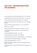 CSCI 1010 &ndash; MIDTERM QUESTIONS AND ANSWERS