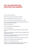 CSCI 1010 MIDTERM APSU QUESTIONS AND ANSWERS