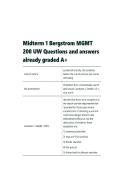 Midterm 1 Bergstrom MGMT 200 UW with Complete Verified Questions and Detailed Answers &vert; Already Graded A&plus; &vert; Latest Updated Version &lpar;2026&sol;2027&rpar;&period;