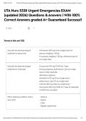 UTA Nurs 5338 Urgent Emergencies EXAM &lpar;updated 2026&rpar; Questions & Answers &vert; With 100&percnt; Correct Answers graded A&plus; Guaranteed Success&excl;&excl;