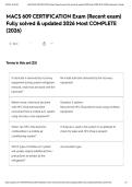 MACS 609 CERTIFICATION Exam &lpar;Recent exam&rpar; Fully solved & updated 2026 Most COMPLETE &lpar;2026&rpar;