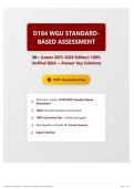 D184 WGU Standard-Based Assessment 30&plus; &lpar;Latest 2025-2026 Edition&rpar; 100&percnt; Verified Q&A &plus; Answer Key Solutions