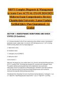 NR571 Complex Diagnosis & Management in Acute Care ACTUAL EXAM 2024&sol;2025 &vert; Midterm Exam Comprehensive Review &vert; Chamberlain University &vert; Latest Update &vert; Verified Q&A &vert; Pass Guaranteed - A&plus; Graded