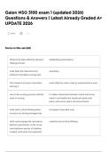 Galen NSG 3100 exam 1 &lpar;updated 2026&rpar; Questions & Answers &vert; Latest Already Graded A&plus; UPDATE 2026