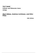 Test Bank Cellular and Molecular Immunology 10th Edition by Abul K Abbas Andrew H Lichtman Shiv Pillai All Chapters 2026 A&plus;