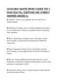 GCSS-ARMY MASTER DRIVER COURSE TEST 2 EXAM 2026 FULL QUESTIONS AND CORRECT ANSWERS GRADED A&plus;