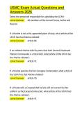 USMC Exam Actual Questions and Answers 2026&period;docx