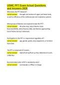 USMC PFT Exam Actual Questions and Answers 2026&period;docx