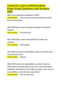 Corporal-s Course Administration Exam Actual Questions and Answers 2026&period;docx
