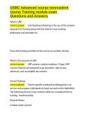 USMC Advanced course nonresident course Training module exam Questions and Answers&period;docx