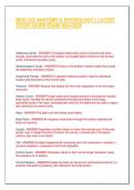 BIOS 252 ANATOMY & PHYSIOLOGY &vert;&vert; LATEST STUDY GUIDE EXAM 2024-2025