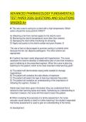 ADVANCED PHARMACOLOGY FUNDAMENTALS TEST PAPER 2026 QUESTIONS AND SOLUTIONS GRADED A&plus;