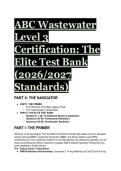 ABC Wastewater Level 3 Certification&colon; The Elite Test Bank & Study Guide &lpar;2026&sol;2027 Standards&rpar;  
