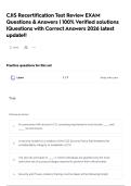 CJIS Recertification Test Review EXAM Questions & Answers &vert; 100&percnt; Verified solutions &vert;Questions with Correct Answers 2026 latest update&excl;&excl;