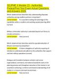 SEJPME II Module 23 - Authorities Pretest Post Test Exam Actual Questions and Answers 2026&period;docx
