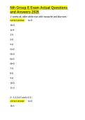 Nih Group E Exam Actual Questions and Answers 2026&period;docx