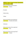 NR325 Neuro Exam Actual Questions and Answers 2026&period;docx