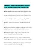 GENERAL ANATOMY EXAMINATION SET 2026 SOLVED QUESTIONS GRADED A&plus;