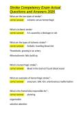 Stroke Competency Exam Actual Questions and Answers 2026&period;docx