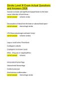 Stroke Level III Exam Actual Questions and Answers 2026&period;docx