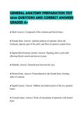 GENERAL ANATOMY PREPARATION TEST 2026 QUESTIONS AND CORRECT ANSWERS GRADED A&plus;