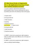 ATI Med-Surg Stroke & Diagnostics &lpar;Ch 3&comma; 15&rpar; Application Exercises Exam with Verified Detailed Answers&period;docx