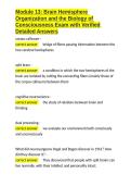 Module 13 Brain Hemisphere Organization and the Biology of Consciousness Exam with Verified Detailed Answers&period;docx