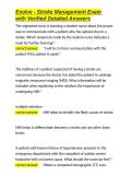 Evolve - Stroke Management Exam with Verified Detailed Answers&period;docx