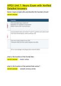 APEX Unit 7 Neuro Exam with Verified Detailed Answers&period;docx