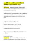 AH III Exam 1 - Stroke Exam Actual Questions and Answers 2026&period;docx