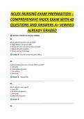NCLEX NURSING EXAM PREPARATION &ndash; COMPREHENSIVE MOCK EXAM WITH 40 QUESTIONS AND ANSWERS A&plus; VERIFIED ALREADY GRADED