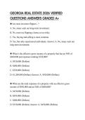 GEORGIA REAL ESTATE 2026 VERIFIED QUESTIONS ANSWERS GRADED A&plus;
