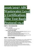 2026&sol;2027 ABC Wastewater Level 3 & CA SWRCB Grade III Certification&colon; Elite Test Bank & Study Guide 