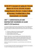 NUR 257 Concepts of Aging & Chronic Illness ACTUAL EXAM &vert; Exam 4 Comprehensive Review &vert; Galen College of Nursing &vert; Verified Q&A &vert; Pass Guaranteed - A&plus; Graded