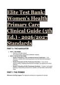 Complete Test Bank&colon; Women's Health A Primary Care Clinical Guide 5th Edition &lpar;2026&sol;2027 Updates&rpar;