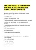 GERI FINAL JERSEY COLLEGE PRACTICE EVALUATION 2026 QUESTIONS WITH CORRECT ANSWERS GRADED A&plus;