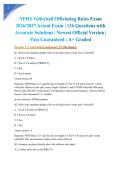 NFHS Volleyball Officiating Rules Exam 2026&sol;2027 Actual Exam &vert; 136 Questions with Accurate Solutions &vert; Newest Official Version &vert; Pass Guaranteed - A&plus; Graded