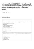 Instrument Tech NCCER EXAM Questions and Answers &lpar;Verified Answers&rpar; Study Guide &lpar;latest version verified for accuracy&rpar; &vert; 20252026 Latest&excl;&excl;