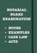 NOTARIAL BOARD EXAMINATION NOTES