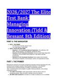 2026&sol;2027 Test Bank for Managing Innovation &lpar;8th Edition&rpar; by Tidd & Bessant &vert; 66 Detailed Q&A&comma; ISO 56001 & Strategy