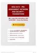 WGU D315 - PRE-ASSESSMENT  NETWORK AND SECURITY - FOUNDATIONS 200&plus; &lpar;Latest 2025-2026 Edition&rpar; 100&percnt; Verified Q&A &plus; Answer Key Solutions