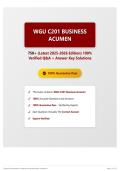 WGU C201 Business Acumen 750&plus; &lpar;Latest 2025-2026 Edition&rpar; 100&percnt; Verified Q&A &plus; Answer Key Solutions