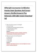 Millwright Journeyman Certification  Practice Exam Questions And Correct  Answers &lpar;Verified Answers&rpar; Plus  Rationales 2026 Q&A Instant Download  Pdf 