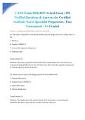 CANS Exam 2026&sol;2027 Actual Exam &vert; 150 Verified Questions & Answers for Certified Aesthetic Nurse Specialist Preparation &vert; Pass Guaranteed - A&plus; Graded