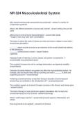 NR 324 Musculoskeletal System Questions and Answers 2026