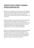 GERONTOLOGICAL NURSING 10 BUNDLED REVISION QUESTIONS 2026